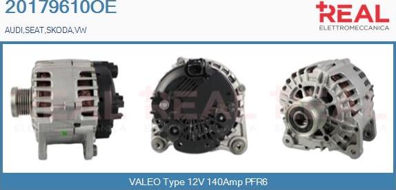 REAL 20179610OE - Alternator autospares.lv