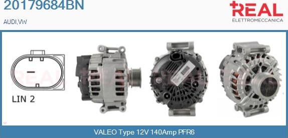 REAL 20179684BN - Alternator autospares.lv