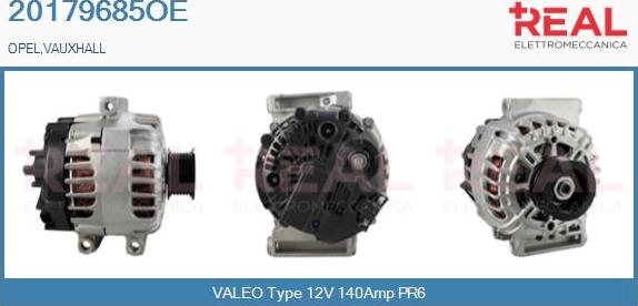 REAL 20179685OE - Alternator autospares.lv