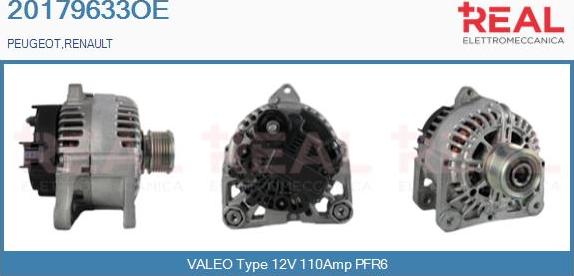 REAL 20179633OE - Alternator autospares.lv