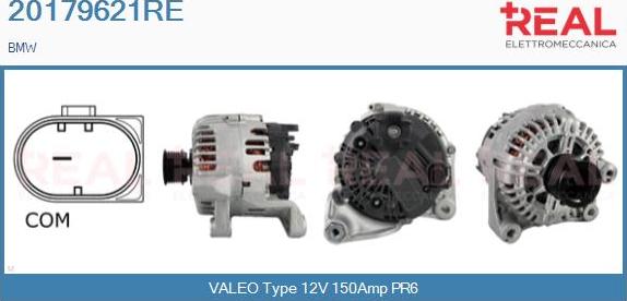 REAL 20179621RE - Alternator autospares.lv