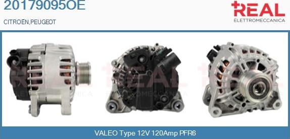 REAL 20179095OE - Alternator autospares.lv