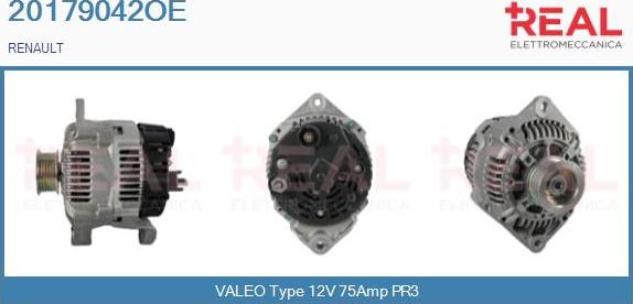 REAL 20179042OE - Alternator autospares.lv