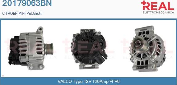 REAL 20179063BN - Alternator autospares.lv