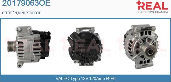 REAL 20179063OE - Alternator autospares.lv