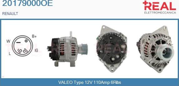 REAL 20179000OE - Alternator autospares.lv