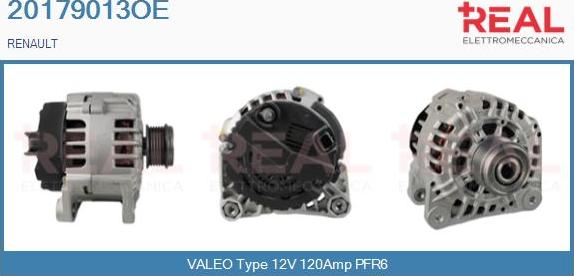 REAL 20179013OE - Alternator autospares.lv