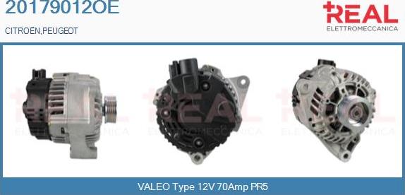 REAL 20179012OE - Alternator autospares.lv