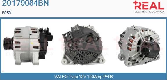 REAL 20179084BN - Alternator autospares.lv