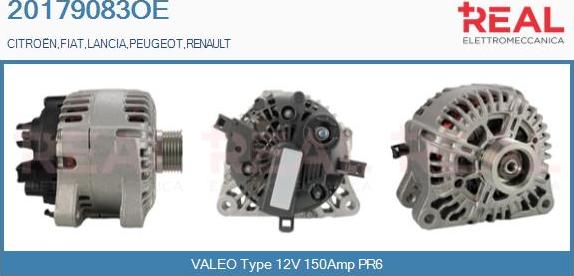 REAL 20179083OE - Alternator autospares.lv