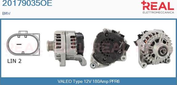 REAL 20179035OE - Alternator autospares.lv