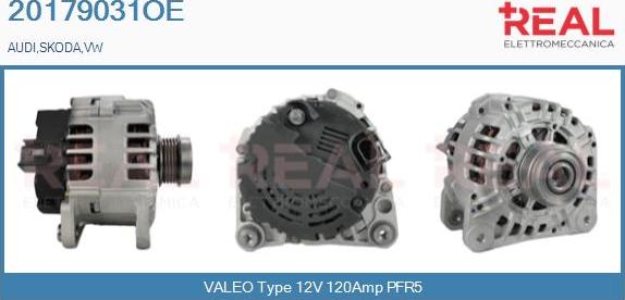 REAL 20179031OE - Alternator autospares.lv