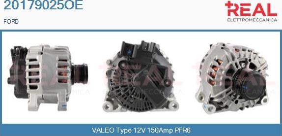 REAL 20179025OE - Alternator autospares.lv