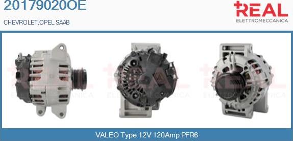 REAL 20179020OE - Alternator autospares.lv