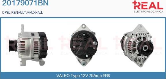 REAL 20179071BN - Alternator autospares.lv