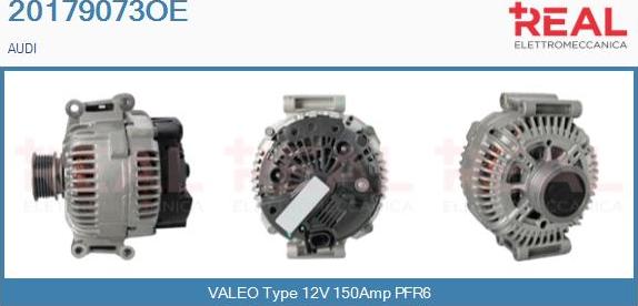 REAL 20179073OE - Alternator autospares.lv