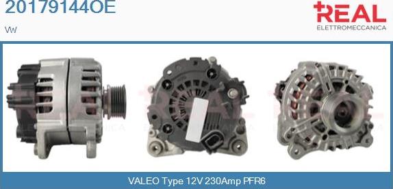 REAL 20179144OE - Alternator autospares.lv