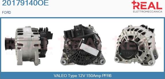 REAL 20179140OE - Alternator autospares.lv