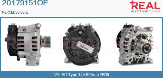 REAL 20179151OE - Alternator autospares.lv