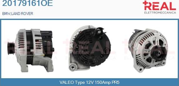 REAL 20179161OE - Alternator autospares.lv