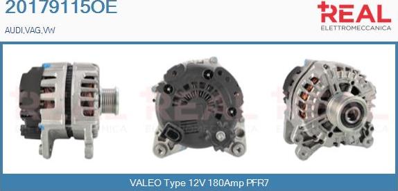 REAL 20179115OE - Alternator autospares.lv