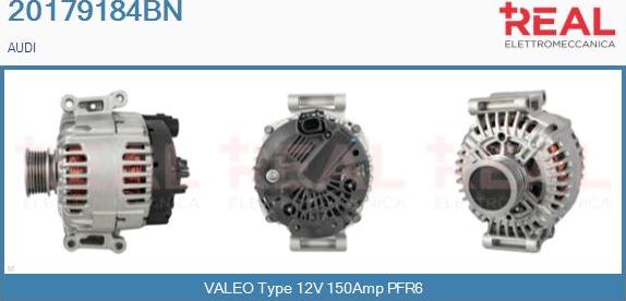 REAL 20179184BN - Alternator autospares.lv