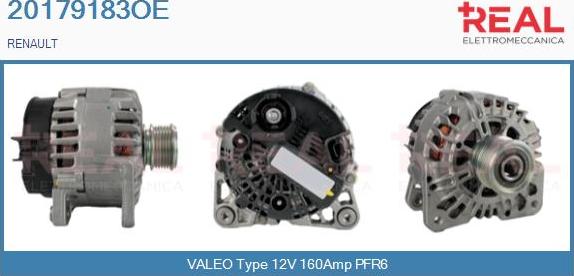 REAL 20179183OE - Alternator autospares.lv