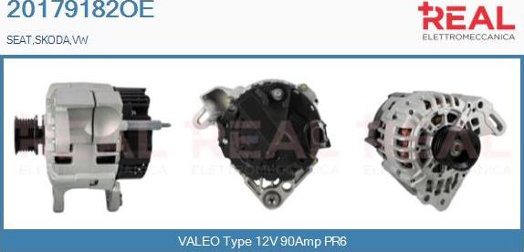 REAL 20179182OE - Alternator autospares.lv