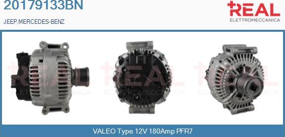 REAL 20179133BN - Alternator autospares.lv