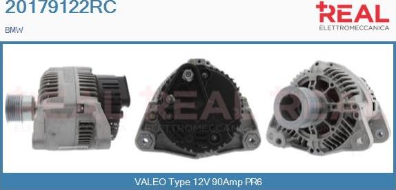 REAL 20179122RC - Alternator autospares.lv