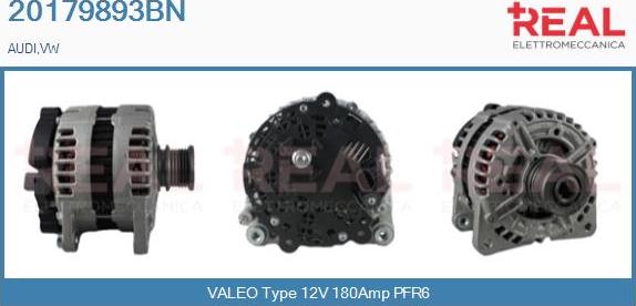 REAL 20179893BN - Alternator autospares.lv