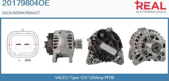 REAL 20179804OE - Alternator autospares.lv