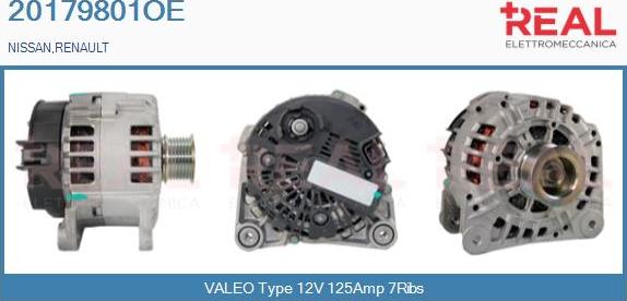 REAL 20179801OE - Alternator autospares.lv