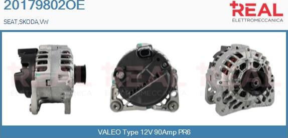 REAL 20179802OE - Alternator autospares.lv