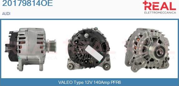 REAL 20179814OE - Alternator autospares.lv