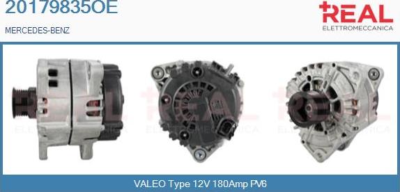 REAL 20179835OE - Alternator autospares.lv