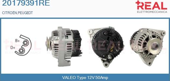 REAL 20179391RE - Alternator autospares.lv