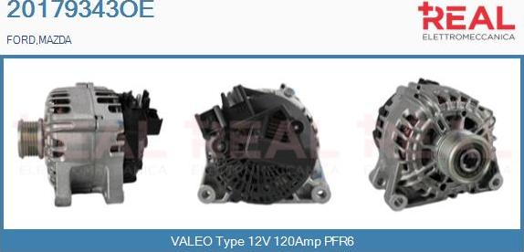 REAL 20179343OE - Alternator autospares.lv