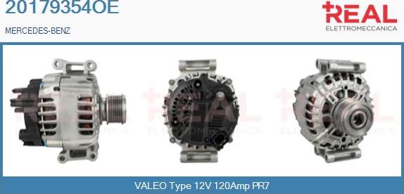 REAL 20179354OE - Alternator autospares.lv