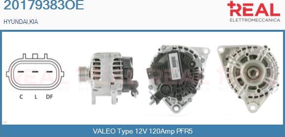 REAL 20179383OE - Alternator autospares.lv