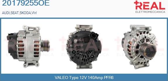 REAL 20179255OE - Alternator autospares.lv