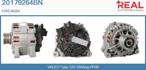 REAL 20179264BN - Alternator autospares.lv