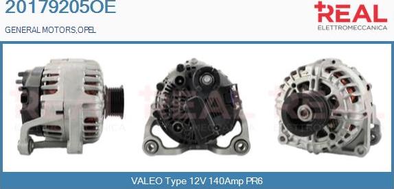 REAL 20179205OE - Alternator autospares.lv