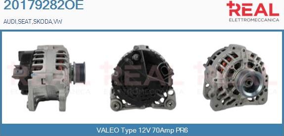 REAL 20179282OE - Alternator autospares.lv