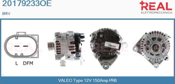 REAL 20179233OE - Alternator autospares.lv