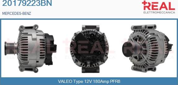 REAL 20179223BN - Alternator autospares.lv