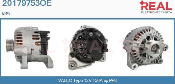 REAL 20179753OE - Alternator autospares.lv