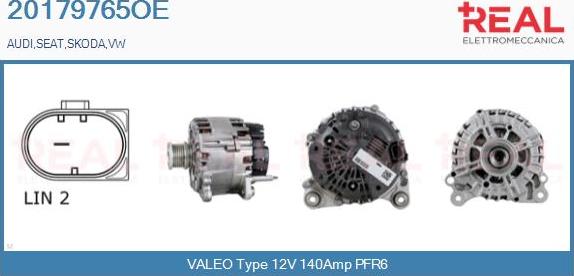 REAL 20179765OE - Alternator autospares.lv