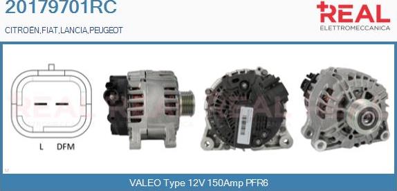 REAL 20179701RC - Alternator autospares.lv