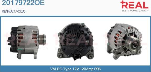 REAL 20179722OE - Alternator autospares.lv